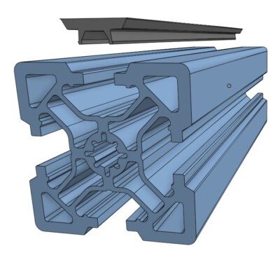Cover strip for Aluminum profile, compatible with Vention   Aluprofile