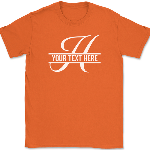 T-shirt personalizzata Letter H Monogram Your Text Here personalizza famiglia - Foto 8 di 10