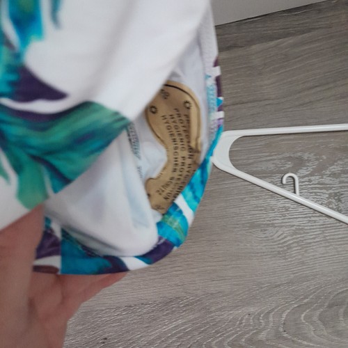 Eomenie Womens Plus Sz One Piece Swimsuit XL Grn Blue W/floral Adjustable Straps - Picture 6 of 7