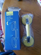 FCHO Glass Suction Cups Heavy Duty Aluminum Vacuum Plate Handle Glass Holder 2x