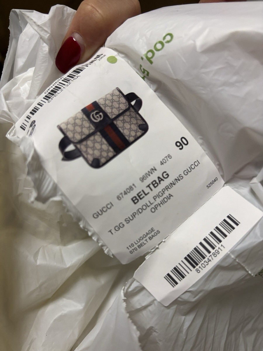 New Authentic Gucci Unisex Ophidia GG Supreme Belt Bag Size 90cm