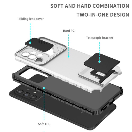 Stoßfeste Hybrid Ständer Schiebe Handy Hülle für Samsung Galaxy A14 A32 A54 A73 - Bild 10 von 28