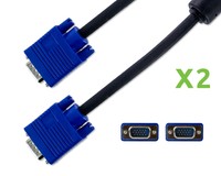 10ft Vga Svga 15-pin M/m Extension Cable With Moulded Blue Connectors 2-pack on sale 10ft Vga Svga 15-pin M/m Extension Cable With Moulded Blue Connectors 2-pack on sale