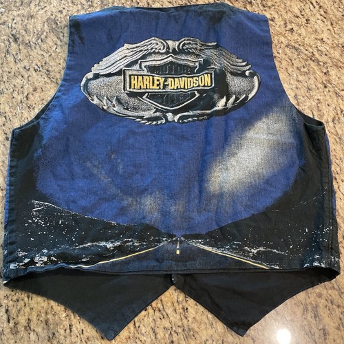 Harley Davidson Biker Vintage Weste, Größe L selten 100% Baumwolle Adler Rarität - Bild 4 von 11