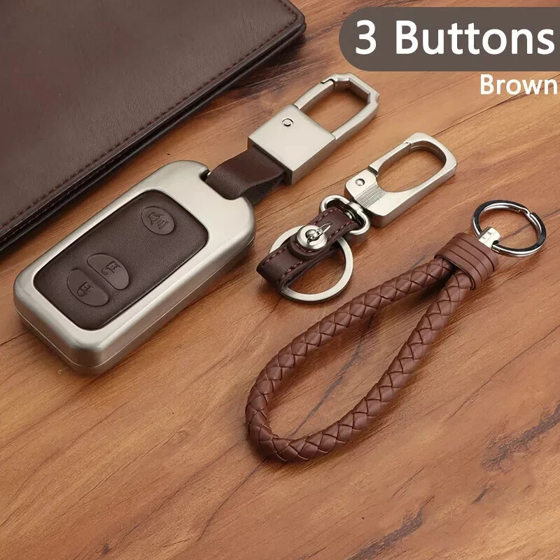 Aleación de Zinc Cuero Coche Control Remoto Llavero Cubierta Estuche Soporte para Toyota Prius 4Runner Foto 3 de 4