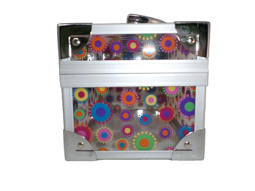 NOS Caboodles Cosmetic Organizer Clear with Multicolor Design Honey Child KEYS - Picture 5 of 10