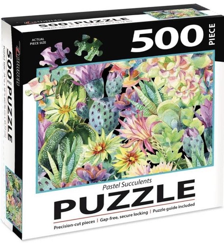 Rompecabezas con licencia Turner 500 piezas - suculentas pastel - multicolor - Imagen 2 de 7