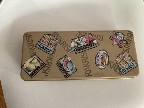 NEW RyKrisp Ry-Krisp Crackers Tin Box 1980s Collectible 9.5" x 4" RARE - Picture 2 of 5