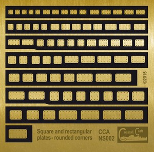 1:72 Scale Model boat Fittings rounded corners Coastal Craft Square plates
