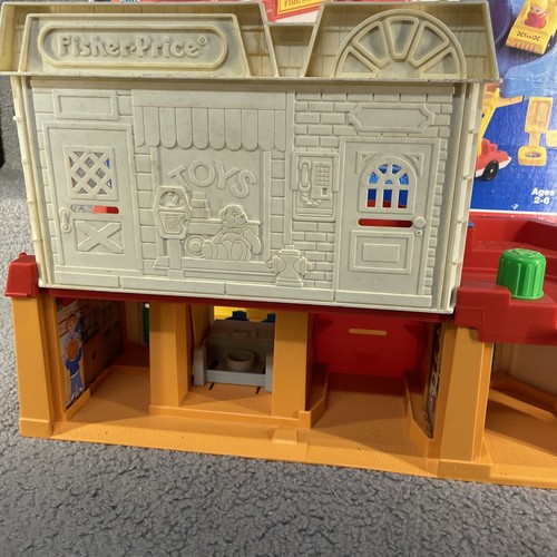 Rare Vintage Fisher-Price Little People Main Street, With Box #2500 - Picture 5 of 13