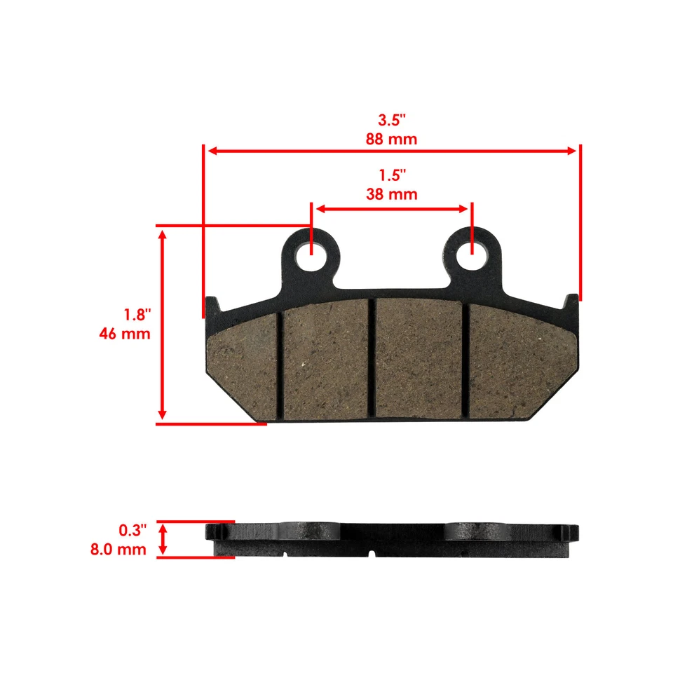 Caltric Rear Brake Pads for Suzuki AN650 AN650A AN650Z Burgman 650 ABS 2003-2017 Foto 2 de 4
