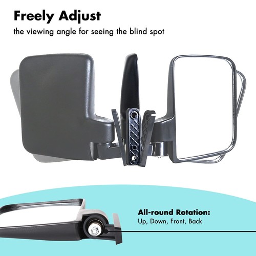 10L0L Golf Cart Side Mirrors Compatible with Yamaha Club Car EZ-GO and Others... - Picture 5 of 7