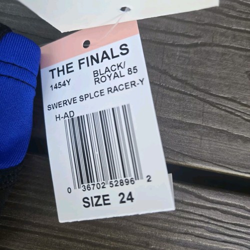 The Finals Swerve Splice Blue/Black Splice Racer Briefs, Boy Sz 24, NEW - Picture 3 of 3