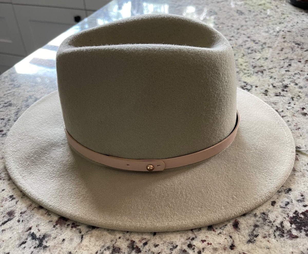 Free People Wool Wythe Leather Band Felt Hat New | eBay