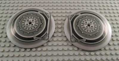 Lt Gray LEGO Radar w// Star Wars Tank Droid Pattern Dish 10 x 10 Inverted