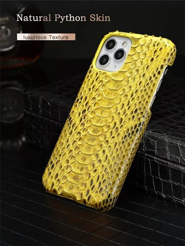 Genuine Real Python Leather Case For iPhone 16 Pro Max 15 Snake Skin Hard Cover - Picture 8 of 20