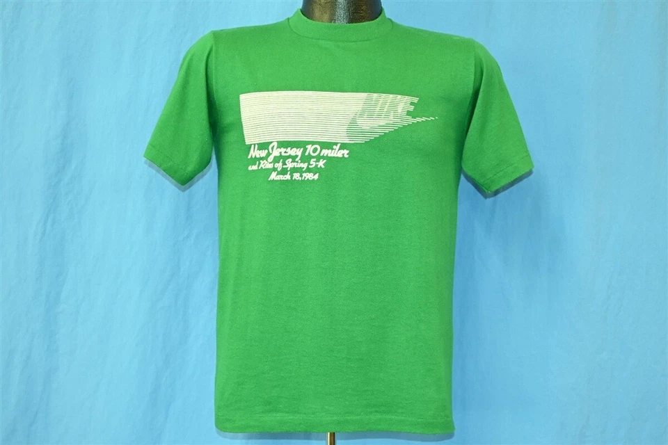 Camiseta de colección años 80 NIKE NUEVA JERSEY 10 MILER RITOS OF SPRING 1984 RUN GREEN EE. UU. S Foto 2 de 4