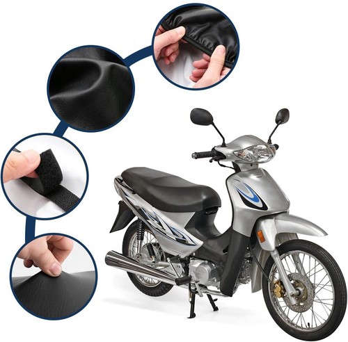 COPRISELLA UNIVERSALE IMPERMEABILE IN ECOPELLE PER MOTO SCOOTER VARIE TAGLIE - Imagen 6 de 12