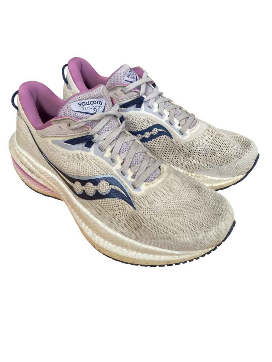 Saucony Womens Triumph 21 White Indigo Running Shoes Size US