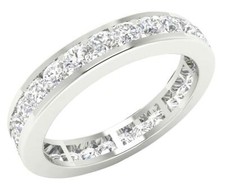Natural Diamond Channel Set Eternity Ring I1 G 2.00 Ct 14K Gold Size Selectable
