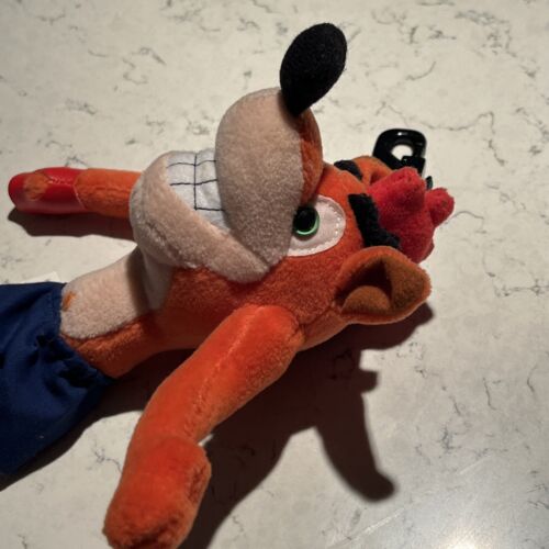 RARE ReSaurus 1998 Crash Bandicoot Plush Bean Bag Keyclip - Soft Toy Beanie - Picture 6 of 9
