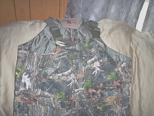 Mens 2X Camo Bibs Realtree Camo Bib Overalls Insulated Coveralls Hunting Bibs 2X - Picture 3 of 8