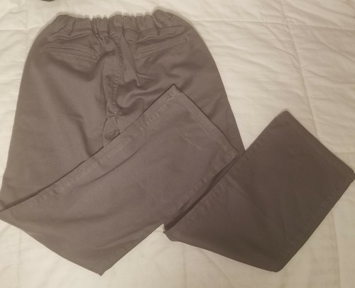 Chaps Boys Pants Size 10 Gray Flat Front Zip Up good condition - Picture 3 of 6