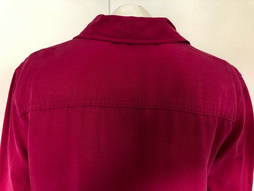 NICE !! Used Faded Cerise Pink Zip Up Jacket - From Marks & Spencer - Size 10 - Picture 5 of 5