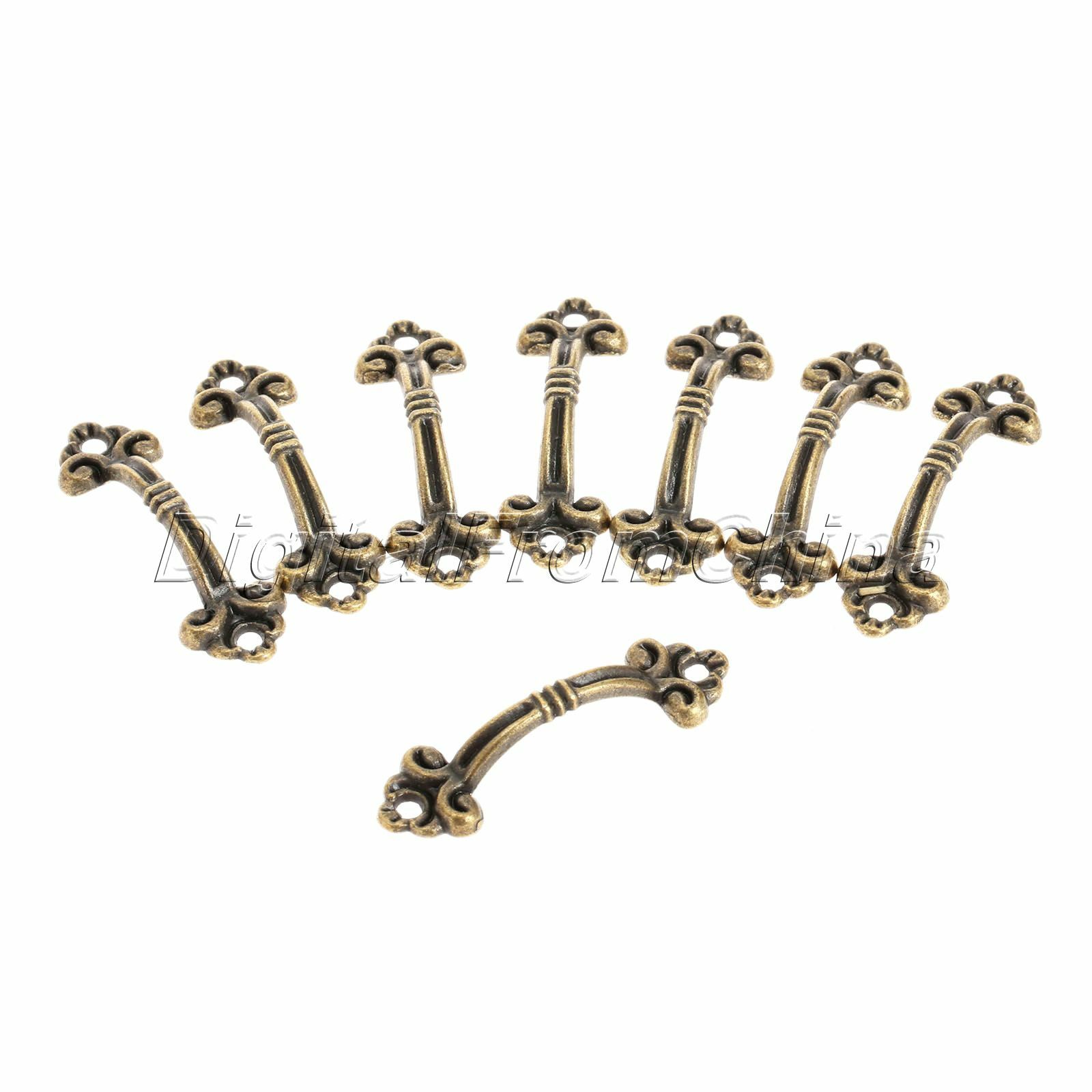 12pcs Mini Antique Brass Decorative Jewelry Box Drawer Pull