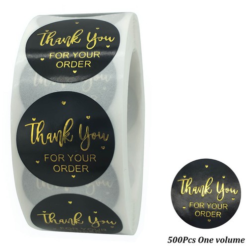 1000Pcs 1.5"/1" Thank You Stickers Self-Adhesive Label for Your Order Stickers - Picture 5 of 13
