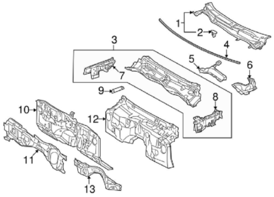 Toyota Genuine Louver sub-assy, cowl top ventilator IS250C/350C