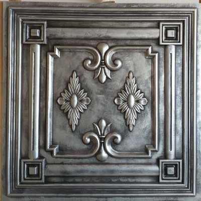 Ceiling Tile Fade Tin Finish Archaic Silver Embossed Wall Panels Pl63 10tile Lot 748690614632 Ebay