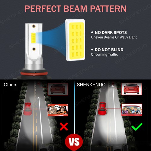 For Toyota Corolla 2005 2006 2007 2008 LED Headlight Hi/Low Fog Light Bulbs kit - Imagen 17 de 20