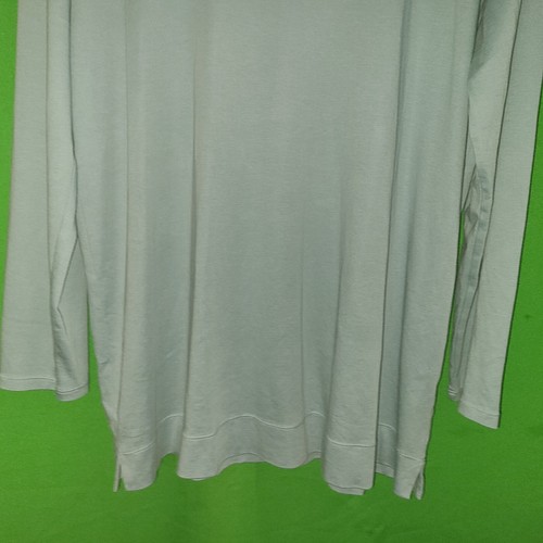 1043) NWOT J JILL large Simply Supima Scoop Neck Tunic tee blue new L - Picture 4 of 6