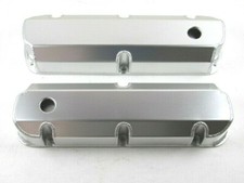 Ford 289-302-351 Fabricated Aluminum Tall Valve Cover Set Clear Ano E41341ca
