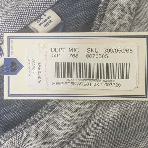 Rowm Henley Hemd Herren 3XT Big & Tall Langarm weich Baumwolle Strick Colorblock  - Bild 8 von 12