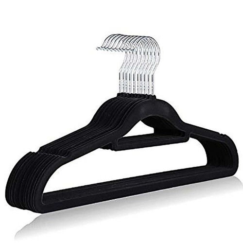 10 PIEZAS ROPA DE TERCIOPELO FLOCADO FUERTE TACTO SUAVE PERCHAS AHORRANDO ESPACIO ADULTO - Imagen 2 de 13