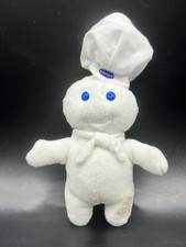 1999 Pillsbury Doughboy 6" Mini Beanie Bean Bag White Plush Doll Dough Boy