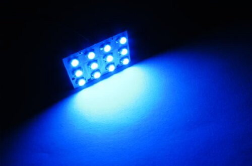 2x Blue 9-SMD LED Panel Lights - For Car Interior Map Dome Step Door Trunk