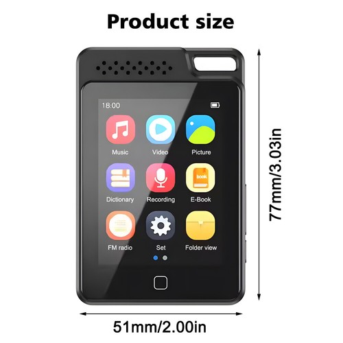 32G/64G MP3 Player Bluetooth Lossless Music FM Recorder Support 128GB Expansion - Picture 13 of 28