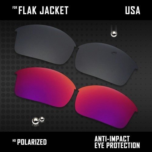 Anti Scratch Polarized Replacement Lenses for-Oakley Flak Jacket 63mm Options - Picture 18 of 32