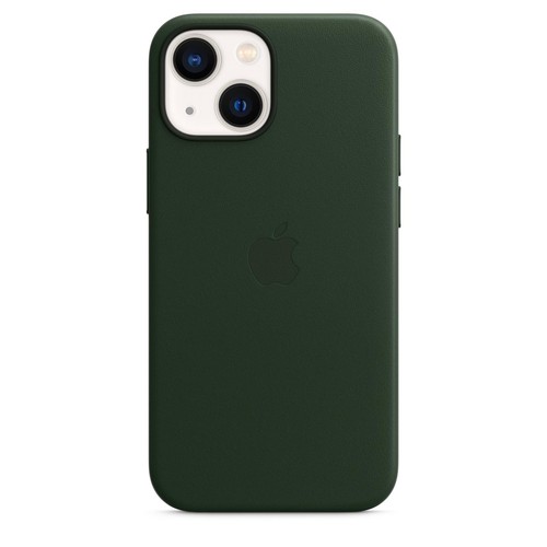 Genuine / Official Apple iPhone 13 Mini Leather Case / Cover - Sequoia Green - 第 1/12 張圖片