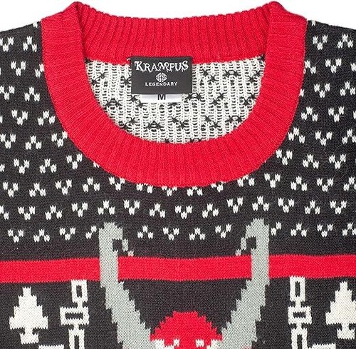 Ripple Junction Krampus Knit Ugly Christmas Sweater Fun Holiday Cosplay Sweater - Picture 6 of 7