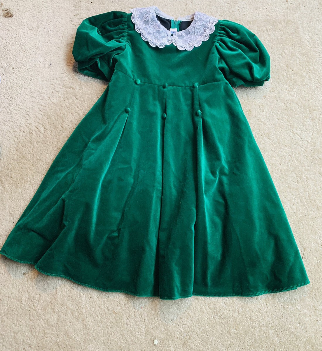 chinese dress ladies Luli & Me Girls Deluxe Velvet Party Dress - Lace Collar