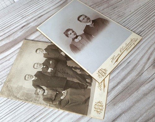 Cartoline Fotografiche Antiche Fotografia Vintage Retrò Ritratto Donna Uomo Bambino Collezione - Foto 9 di 9