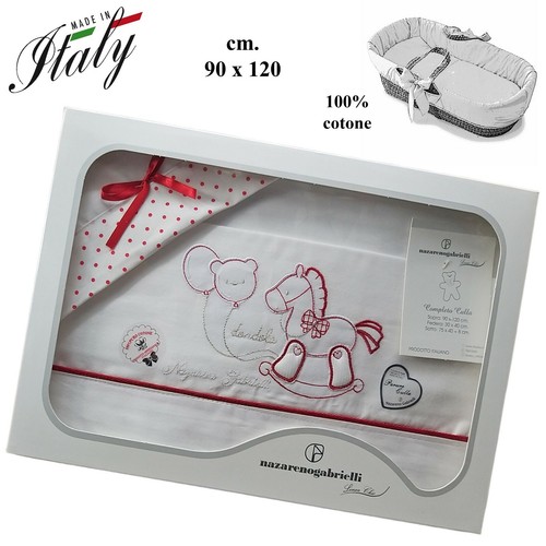 Completo lenzuola neonati culla/carrozzina Made in Italy NAZARENO E T&R art. 91 - Picture 33 of 62