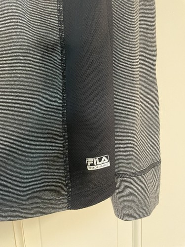 JERSEY FILA SPORT HOMBRE NEGRO Y GRIS CUARTO CREMALLERA - TALLA MEDIANA - Imagen 7 de 8