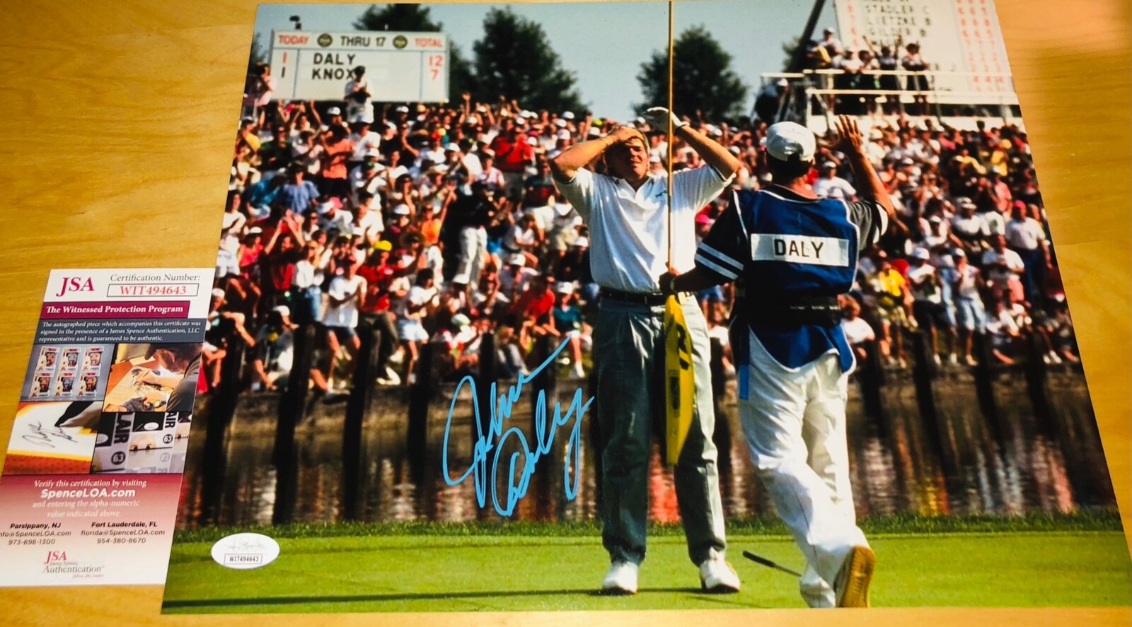 John Daly Autographed Signed US Open Masters PGA Tour 11x14 Photo JSA COA RARE D 