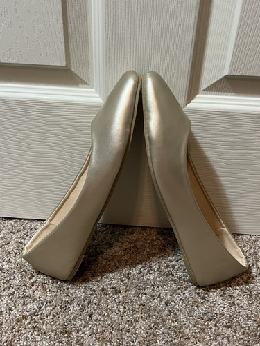 MUSSHOE Flats Shoes Women Memory Foam Gold Square Toe SZ 11 - Picture 7 of 12