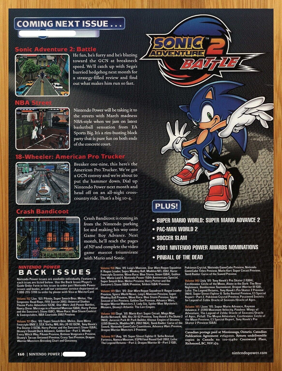 2002 SONIC ADVENTURE 2 BATTLE Nintendo Game Cube = 2pg Promo Print AD 16 x  10.5